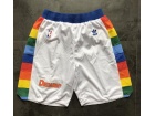 Denver Nuggets White Rainbow Basketball Shorts