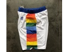 Denver Nuggets White Rainbow Basketball Shorts