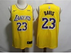 Nike Los Angeles Lakers #23 Anthony Davis Gold Swingman Basketball Jersey