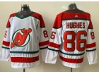 Adidas New Jersey Devils #86 Jack Hughes White/Green Hockey Jersey