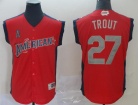 2019 All Star Los Angeles Angels #27 Mike Trout Red Jersey