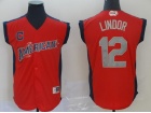 2019 All Star Cleveland Indians #12 Francisco Lindor Red Jersey