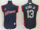 2019 All Star Atlanta Braves #13 Ronald Acuna Jr. Blue Jersey