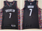 Nike Brooklyn Nets #7 Kevin Durant Black City Basketball Jersey