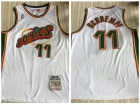 Seattle SuperSonics #11 Detlef Schrempf White Throwbacck Jersey