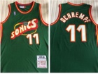 Seattle SuperSonics #11 Detlef Schrempf Green Throwbacck Jersey