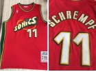 Seattle SuperSonics #11 Detlef Schrempf Red Throwback Jersey