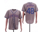 New York Mets #48 Jacob deGrom Grey Cool Base Jersey