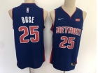 Nike Detroit Pistons #25 Derrick Rose Blue Basketball Jersey