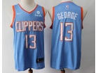 Nike Los Angeles Clippers #13 Paul George Light Blue Swingman Jersey