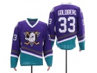 Anaheim Mighty Ducks #33 Greg Goldberg Purple Movie Hockey Jersey