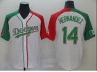 Los Angeles Dodgers #14 Enrique Hernandez White Mexican Heritage Culture Night Jersey