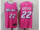 Miami Heat #22 Jimmy Butler Pink Earned Jersey