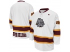 Custom Minnesota Duluth Bulldogs Face Off White Hockey Jersey