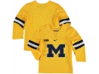 Custom Nike Maize Michigan Wolverines Hockey Jersey