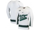 Custom Nike White Michigan State Spartans Replica College Hockey Jersey