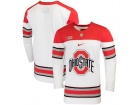 Custom Nike White Ohio State Buckeyes Replica College Hockey Jersey