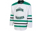 Custom Reebok North Dakota Premier Hockey Jersey - White