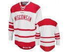 Custom Reebok Wisconsin Badgers Cardinal Commemorative Premier Hockey Jersey