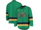 Custom Under Armour Green Notre Dame Fighting Irish Team Replica Hockey Jersey