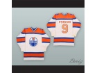 Custom 1973-74 WHA Ross Perkins 9 Edmonton Oilers White Hockey Jersey