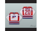 Custom Allen Bourbeau 20 USA National Team White Hockey Jersey