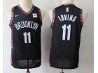 Youth Nike Brooklyn Nets #11 Kyrie Irving Black City Basketball Jersey