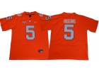 Clemson Tigers #5 Tee Higgins Orange Limited Jersey