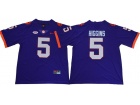 Clemson Tigers #5 Tee Higgins Purple Limited Jersey