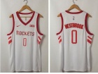 Nike Houston Rockets #0 Russell Westbrook White Jersey