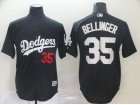 Los Angeles Dodgers #35 Cody Bellinger Black/White Cool Base Jersey