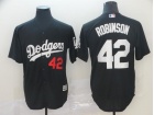 Los Angeles Dodgers #42 Jackie Robinson Black/White Cool Base Jersey