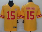 Kansas City Chiefs #15 Patrick Mahomes Yellow Inverted Legend Limited Jersey