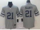 Dallas Cowboys #21 Ezekiel Elliott Gray Inverted Legende Limited Jersey