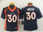 Woman Denver Broncos #30 Phillip Lindsay Blue Vapor Untouchable Limited Jersey