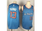 Nike Los Angeles Clippers #13 Paul George Blue Throwabck Jersey