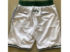 Boston Celtics White Throwback Basketball Shorts