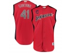 Custom Men's American League 41 Carlos Santana Majestic Red 2019 MLB All-Star Game Jersey