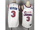 Nike Philadelphia 76ers #3 Allen Iverson White Classic Jersey