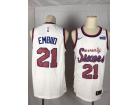 Nike Philadelphia 76ers #21 Joel Embiid  White Classic Jersey