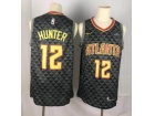 Atlanta Hawks #12 De'Andre Hunter Black Swingman Jersey