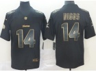 Nike Minnesota Vikings #14 Stefon Diggs Black Gold Vapor Untouchable Limited Jersey