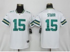 Nike Green Bay Packers 15 Bart Starr White Women Jerseys