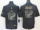 New England Patriots #12 Tom Brady Black Golden Vapor Untouchable Limited Jersey