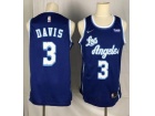 Nike Los Angeles Lakers #3 Anthony Davis Blue Throwback Jersey