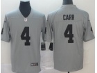 Oakland Raiders #4 Derek Carr Gray Inverted Vapor Untouchable Limited Jersey