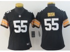 Woman Pittsburgh Steelers #55 Devin Bush Black Vapor Untouchable Limited Jersey