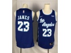 Nike Los Angeles Lakers #23 LeBron James Blue Throwback Jersey