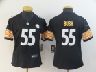 Woman Pittsburgh Steelers #55 Devin Bush Black Vapor Limited Jersey