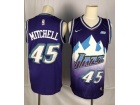 Nike Utah Jazz #45 Donovan Mitchell Purple Throwabck Jersey